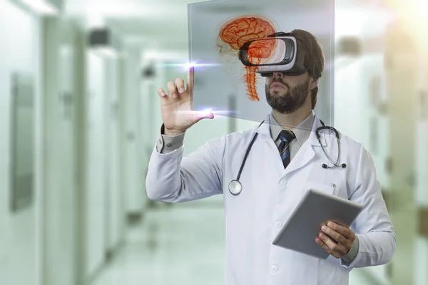 Male doctor in his office — Stock Photo, Image