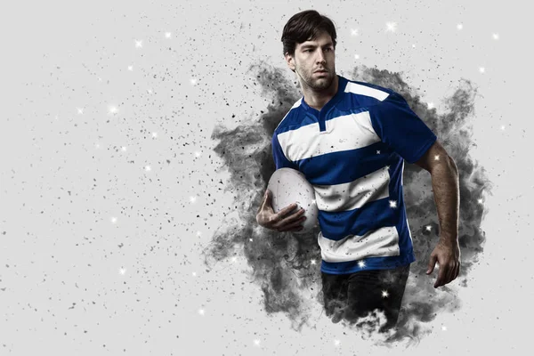Duman bir patlama dışarı geliyor Rugby oyuncusu.
