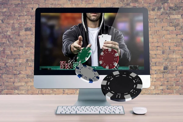 Online Poker player — Stock Photo, Image