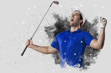 Golf oyuncu duman bir patlama dışarı geliyor