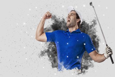 Golf oyuncu duman bir patlama dışarı geliyor