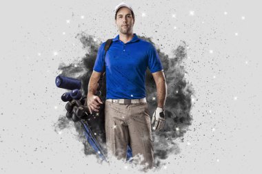 Golf oyuncu duman bir patlama dışarı geliyor