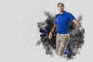 Golf oyuncu duman bir patlama dışarı geliyor