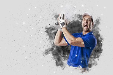 Golf oyuncu duman bir patlama dışarı geliyor