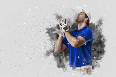 Golf oyuncu duman bir patlama dışarı geliyor