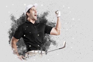 Golf oyuncu duman bir patlama dışarı geliyor