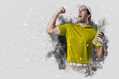 Golf oyuncu duman bir patlama dışarı geliyor