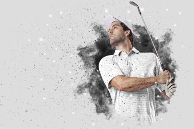 Golf oyuncu duman bir patlama dışarı geliyor