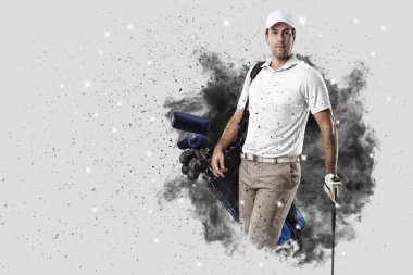 Golf oyuncu duman bir patlama dışarı geliyor