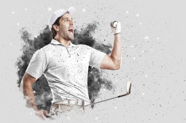 Golf oyuncu duman bir patlama dışarı geliyor