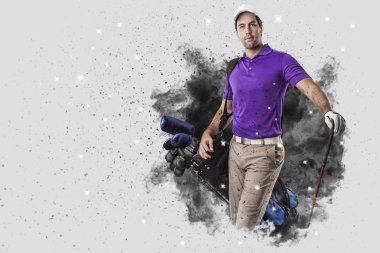 Golf oyuncu duman bir patlama dışarı geliyor