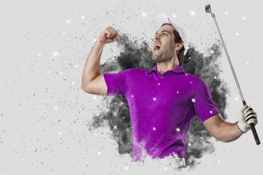 Golf oyuncu duman bir patlama dışarı geliyor