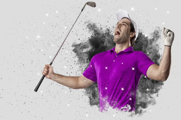 Golf oyuncu duman bir patlama dışarı geliyor