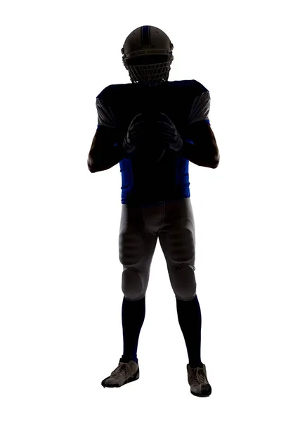 Piłkarz z niebieskim mundurze — Zdjęcie stockowe