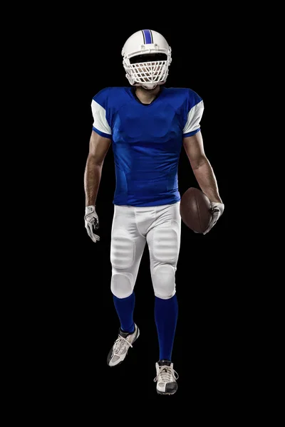 Jugador de fútbol con uniforme azul —  Fotos de Stock