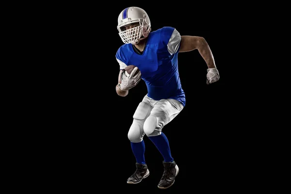 Jugador de fútbol con uniforme azul — Foto de Stock