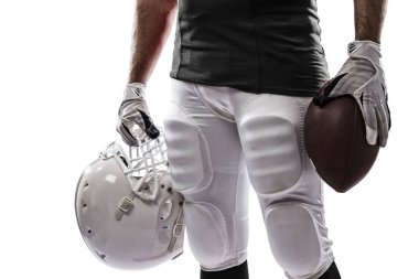 Futbolcu siyah üniforma ile