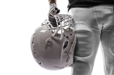 Futbolcu siyah üniforma ile