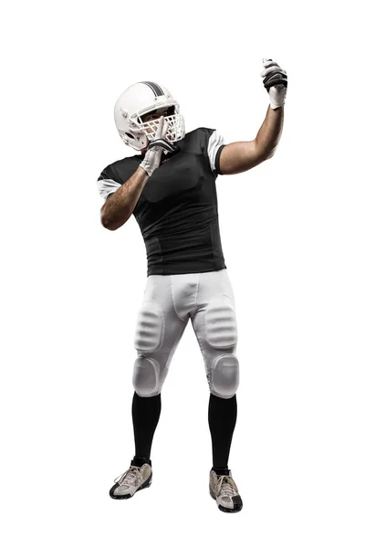 Football Player with a Black uniform — Stock Photo, Image