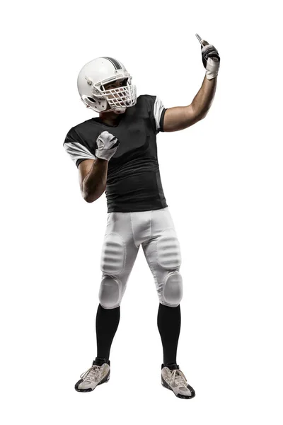 Football Player with a Black uniform — Stock Photo, Image