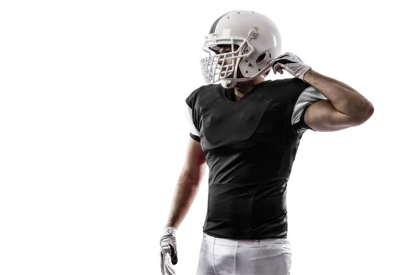 Football Player with a Black uniform — Stock Photo, Image