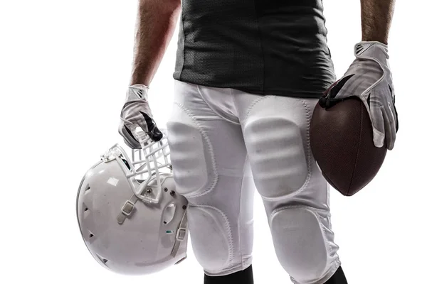 Football Player with a Black uniform — Stock Photo, Image