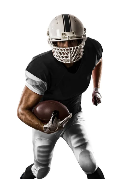 Joueur de football avec un uniforme noir — Photo