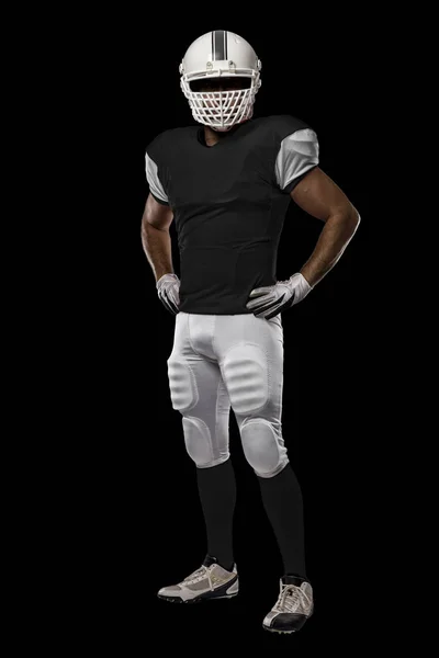 Football Player with a Black uniform — Stock Photo, Image