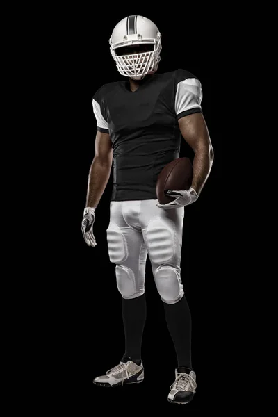 Football Player with a Black uniform — Stock Photo, Image