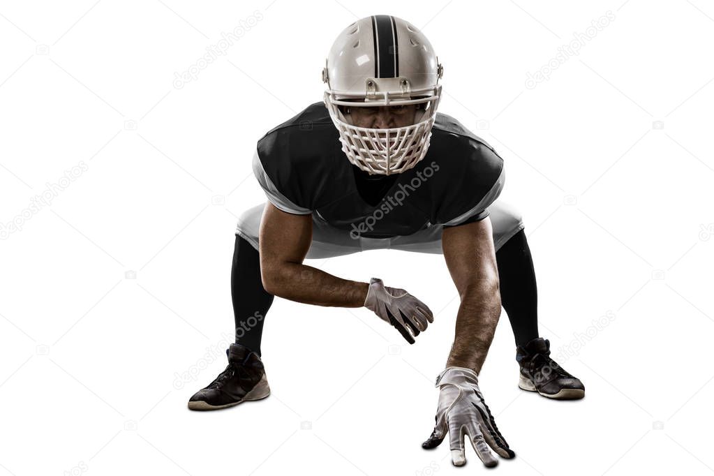 Football Player with a Black uniform