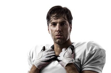 Beyaz üniforma futbolcu