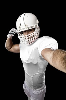 Beyaz üniforma futbolcu