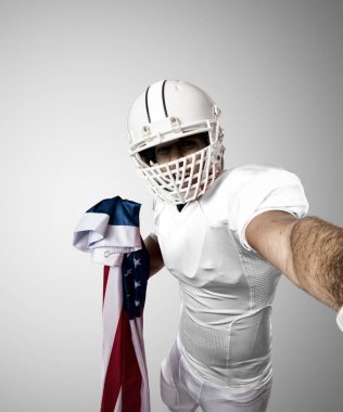 Beyaz üniforma futbolcu