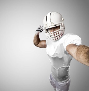 Beyaz üniforma futbolcu