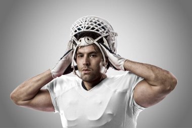 Beyaz üniforma futbolcu