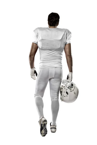 Jugador de fútbol con uniforme blanco — Foto de Stock