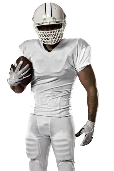 Joueur de football avec un uniforme blanc — Photo
