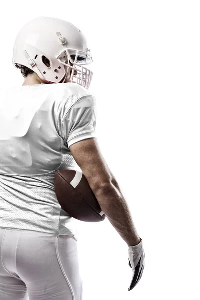 Jugador de fútbol con uniforme blanco — Foto de Stock