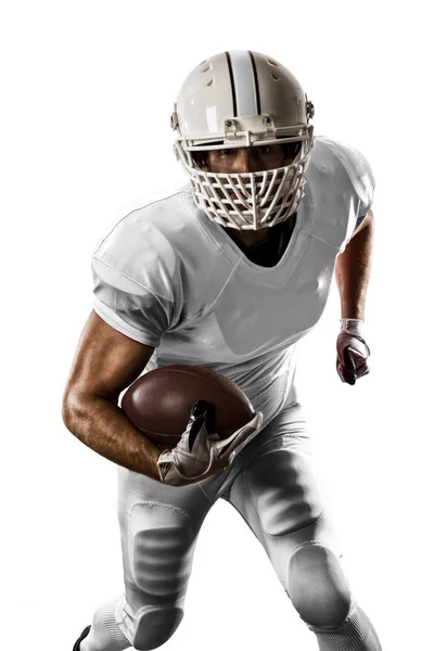 Jogador de futebol com um uniforme branco — Fotografia de Stock