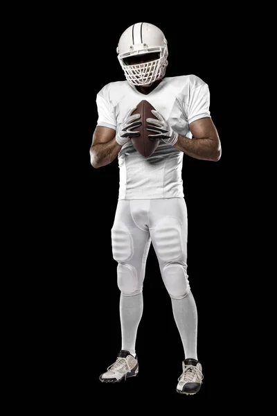 Jugador de fútbol con uniforme blanco — Foto de Stock