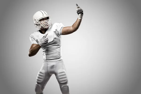 Football Player with a white uniform — Stock Photo, Image