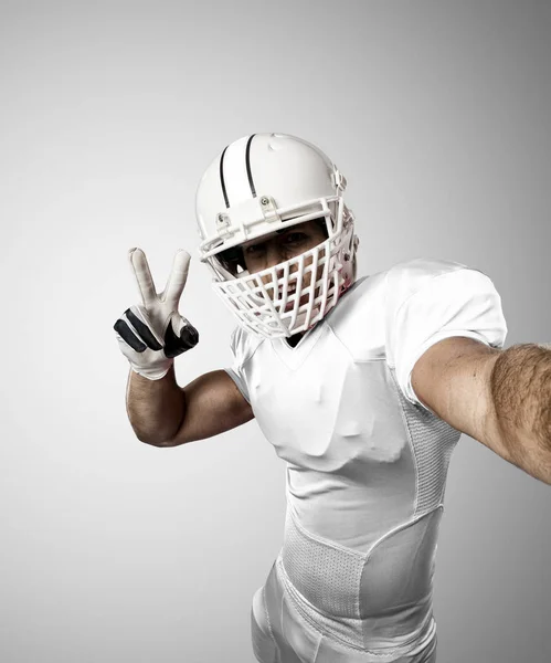 Football Player with a white uniform — Stock Photo, Image