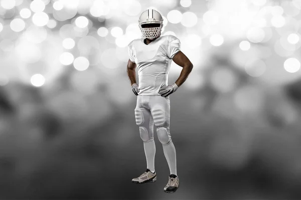Beyaz üniforma futbolcu — Stok fotoğraf