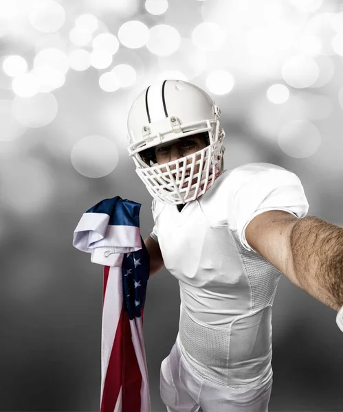 Beyaz üniforma futbolcu