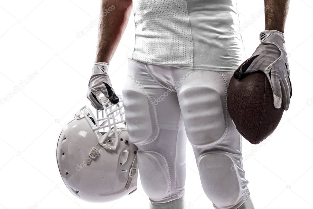 Football Player with a white uniform