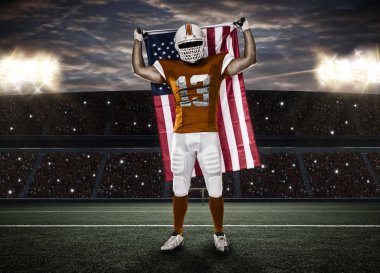 Futbolcu turuncu üniforması