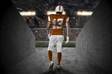 Futbolcu turuncu üniforması