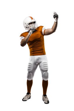 Futbolcu turuncu üniforması