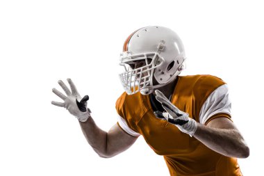 Futbolcu turuncu üniforması