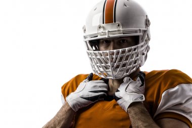 Futbolcu turuncu üniforması